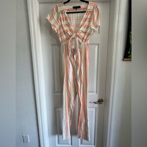 Kendall & Kylie White Top with Orange and Yellow Accents